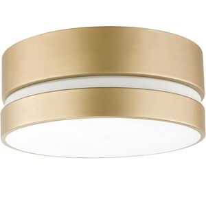 GLOBE 2-Light Flush Mount Ceiling Light Fixture, Soft Gold Finish